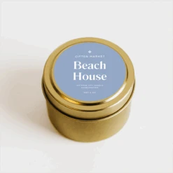 Beach House Gold Travel Candle