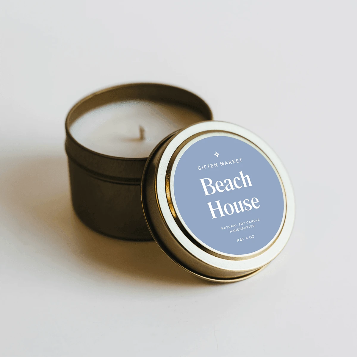 Beach House Gold Travel Candle - Image 3