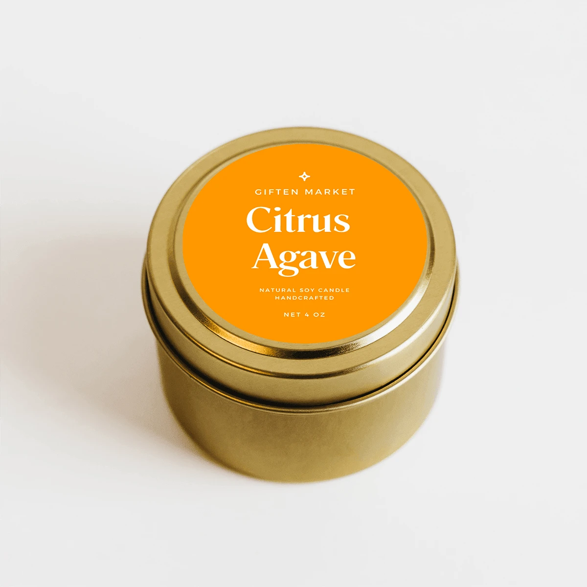 Citrus Agave Gold Travel Candle