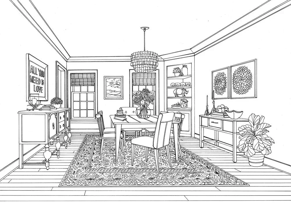 Color At Home: Adult Coloring Book - Image 2