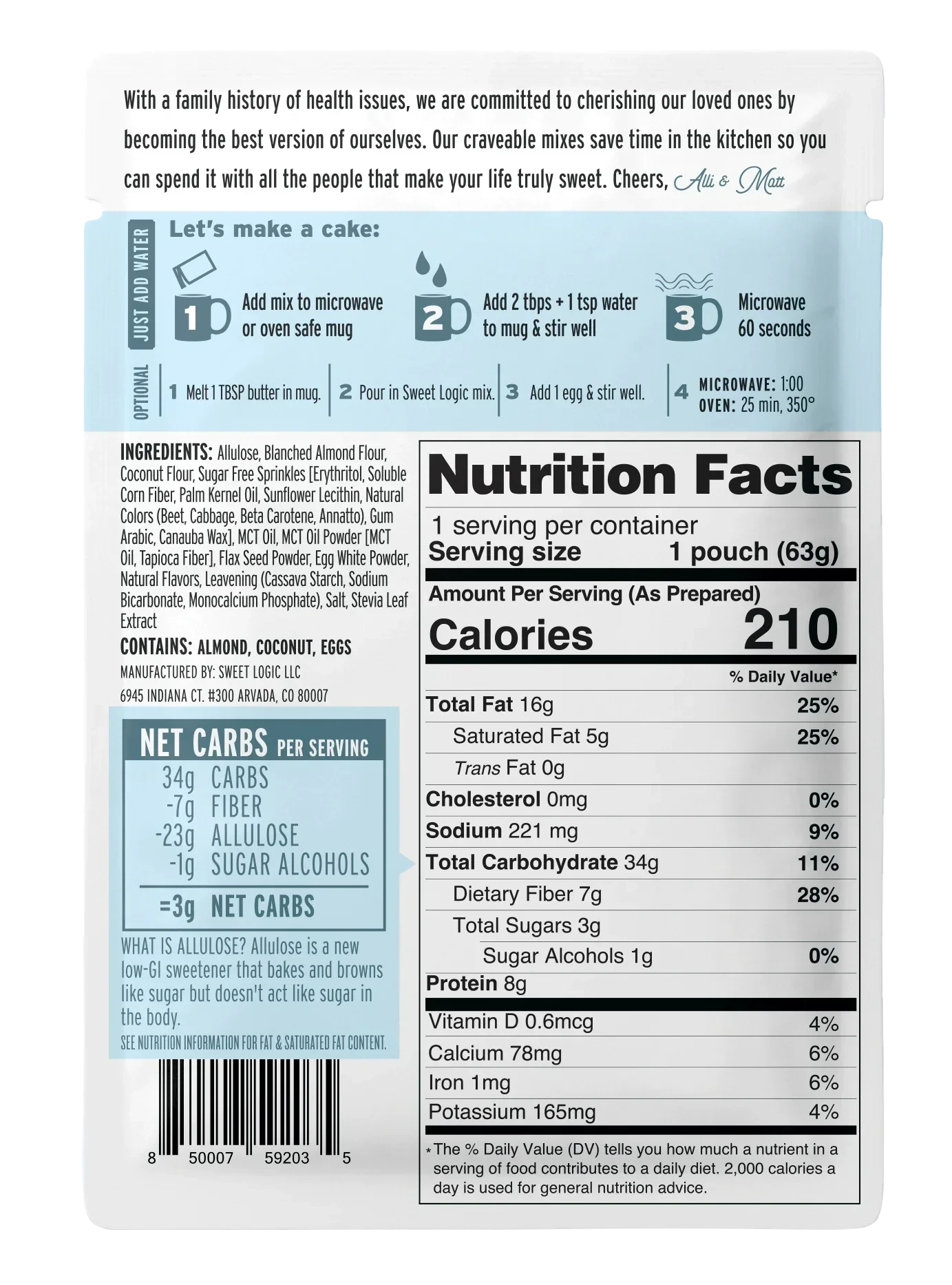 Confetti Quick Mug Cake Mix - Image 2