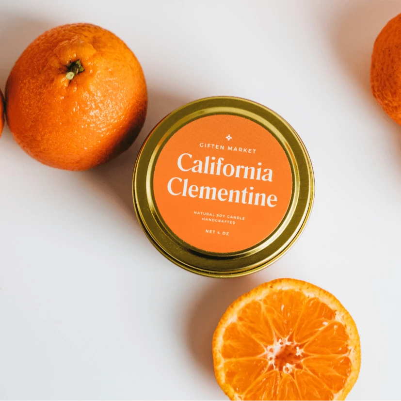 California Clementine Gold Travel Candle