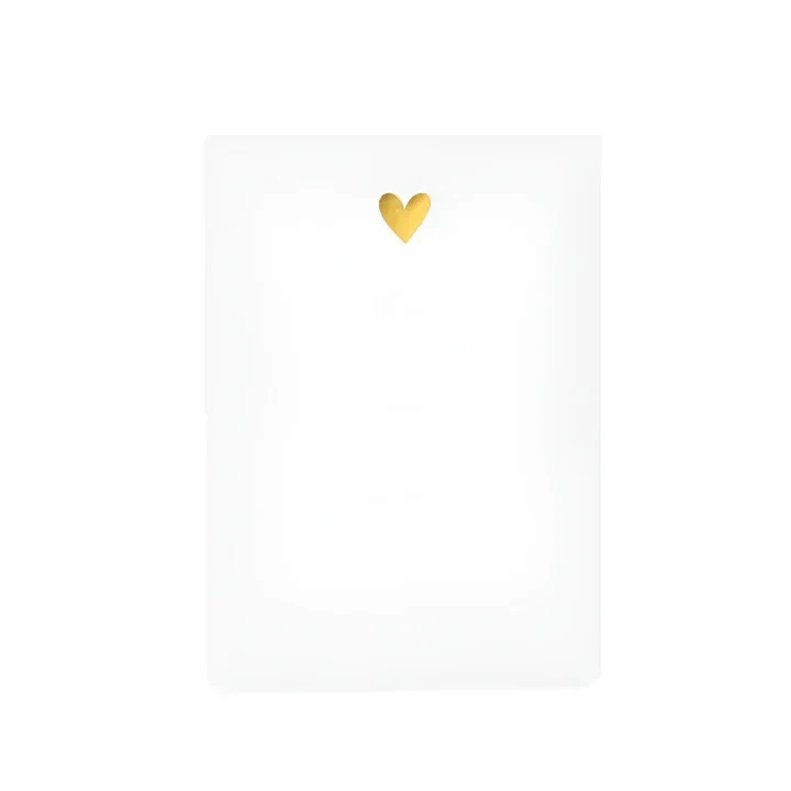 Gold Heart Mini Notepad