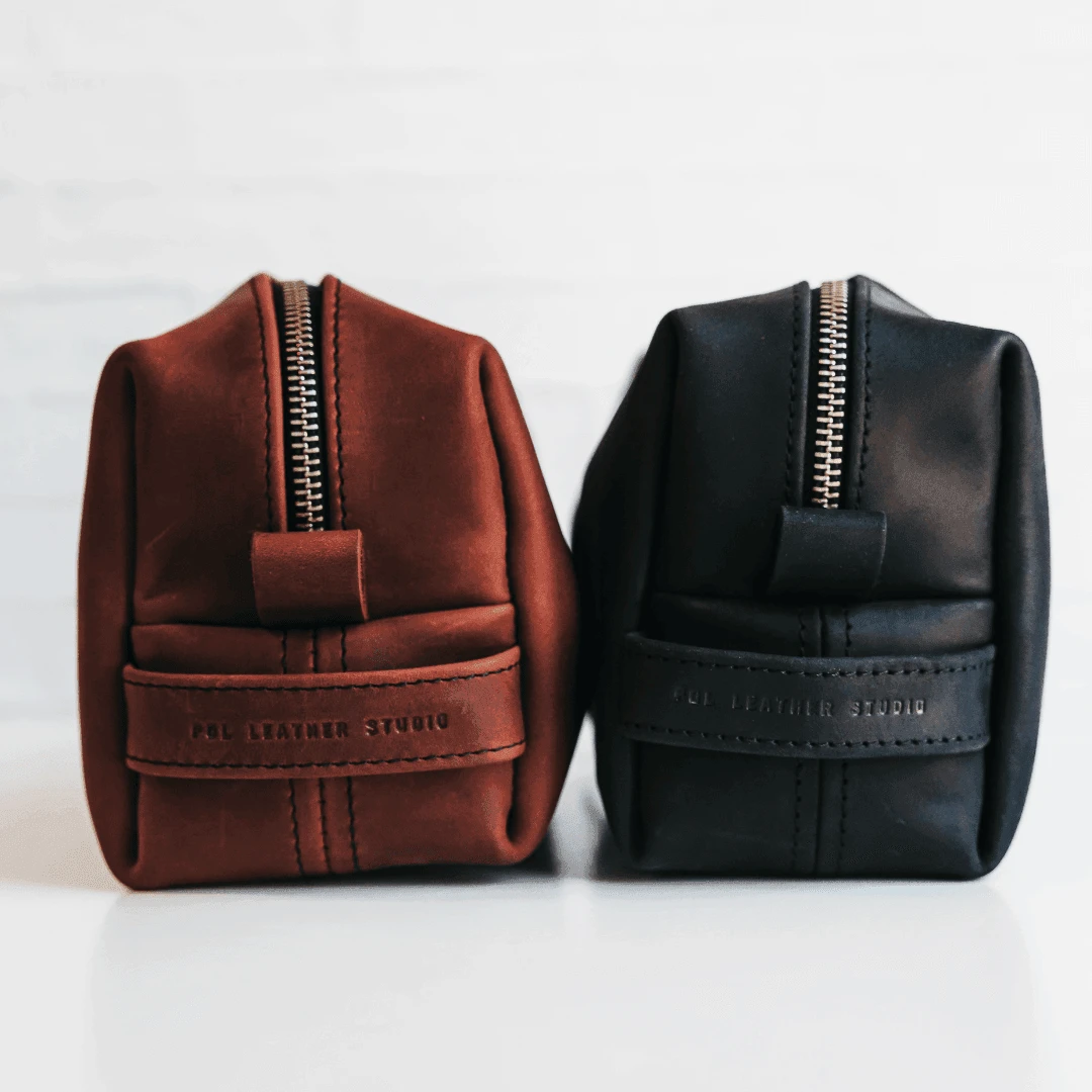 Men’s Self-Care Pouch - Cognac - Image 4