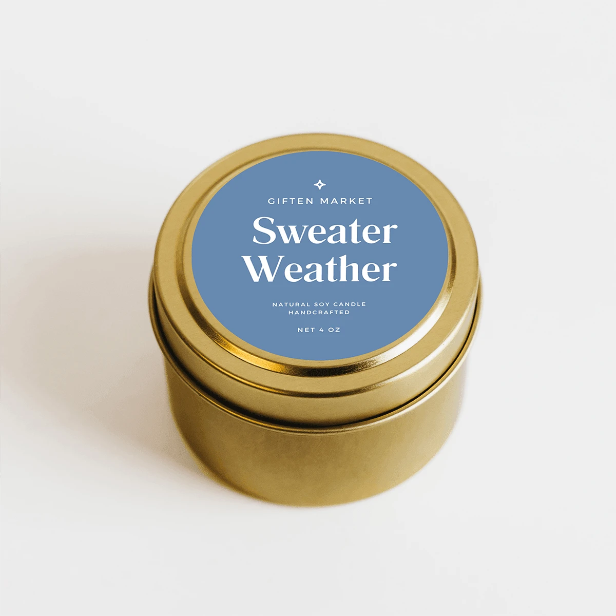 Sweater Weather Gold Travel Candle