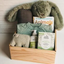 New Baby Welcome Basket - Green