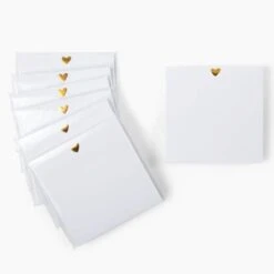 Heart Sticky Notes - Gold Foil Design
