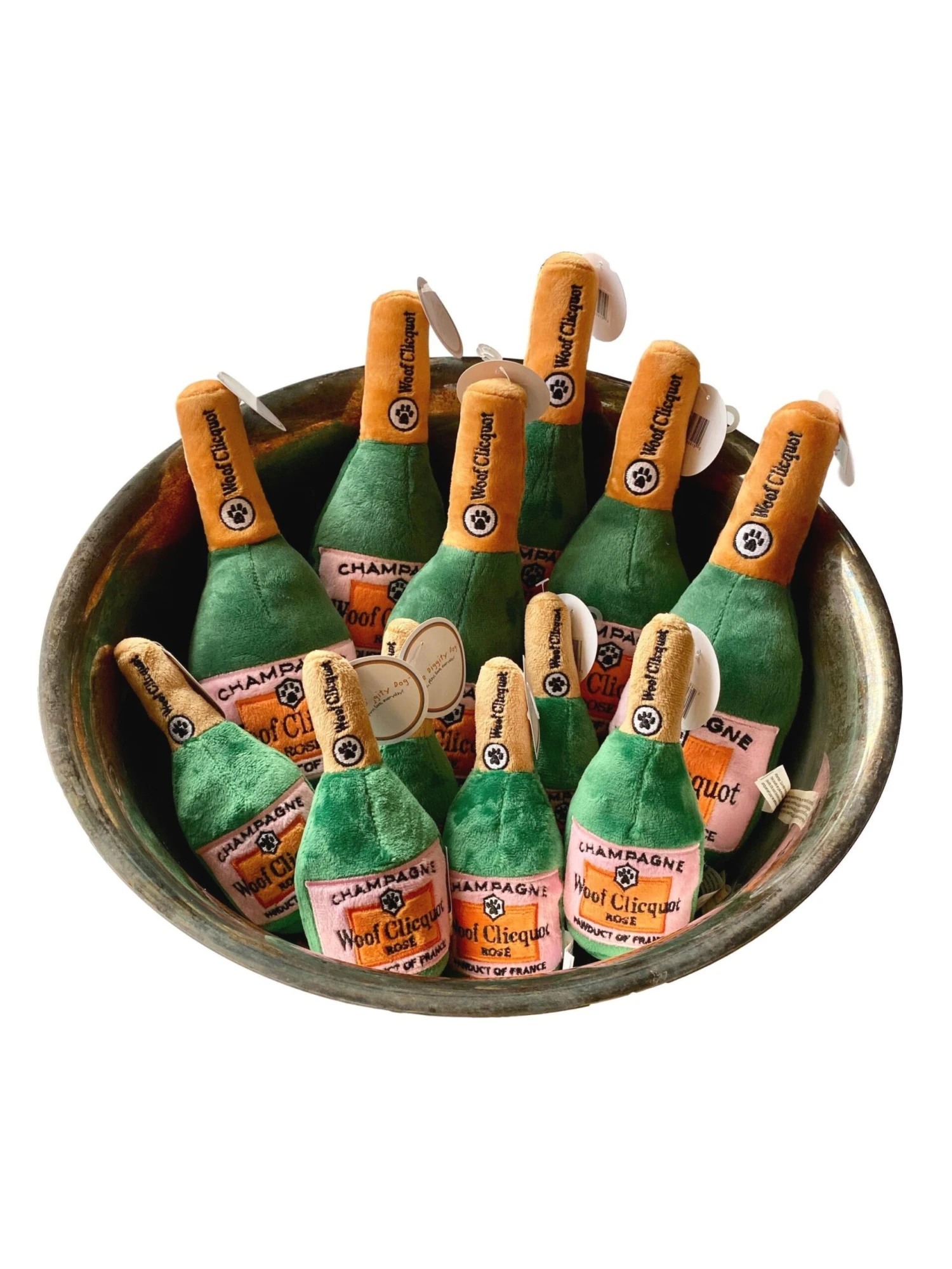 Woof Clicquot Rosé Champagne Bottle Dog Toy - Image 6